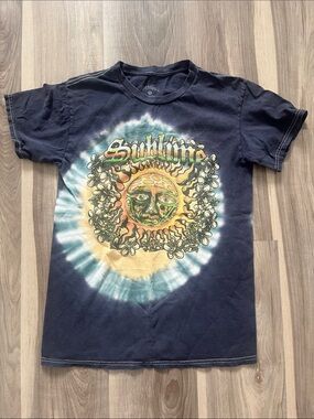 Sublime Tie-Dye Graphic Tee - Navy